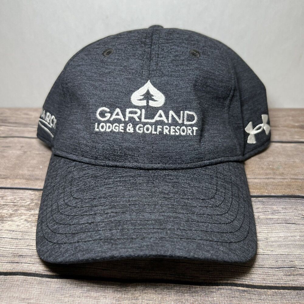 Under Armour Garland Lodge & Golf Resort Strapback Hat Black Heathered EUC
